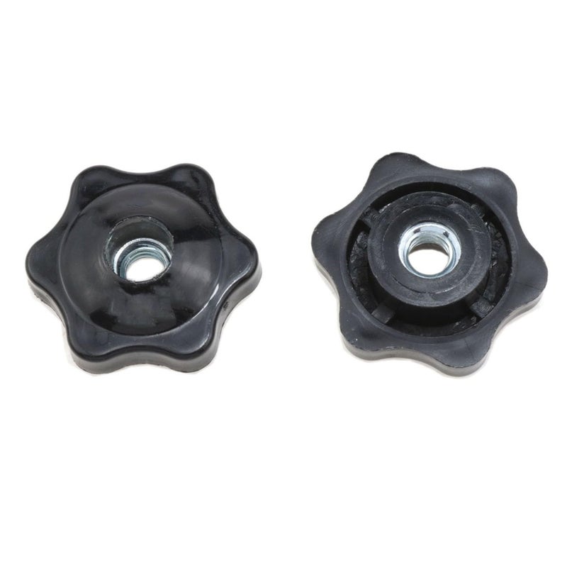 yukata T-Type Track Knob Kit T-Track Bolts 1/4-20 x 2-1/2 "and 1/4" Black Star Perforated knobs Plus 1/4 "Galvanized Iron Flat washers 8set (1/4 * 2-1/2 inch) - Image 2